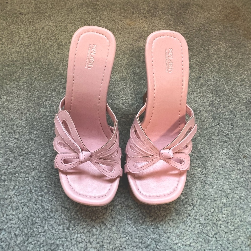 Splash, pink heels, size 6 women